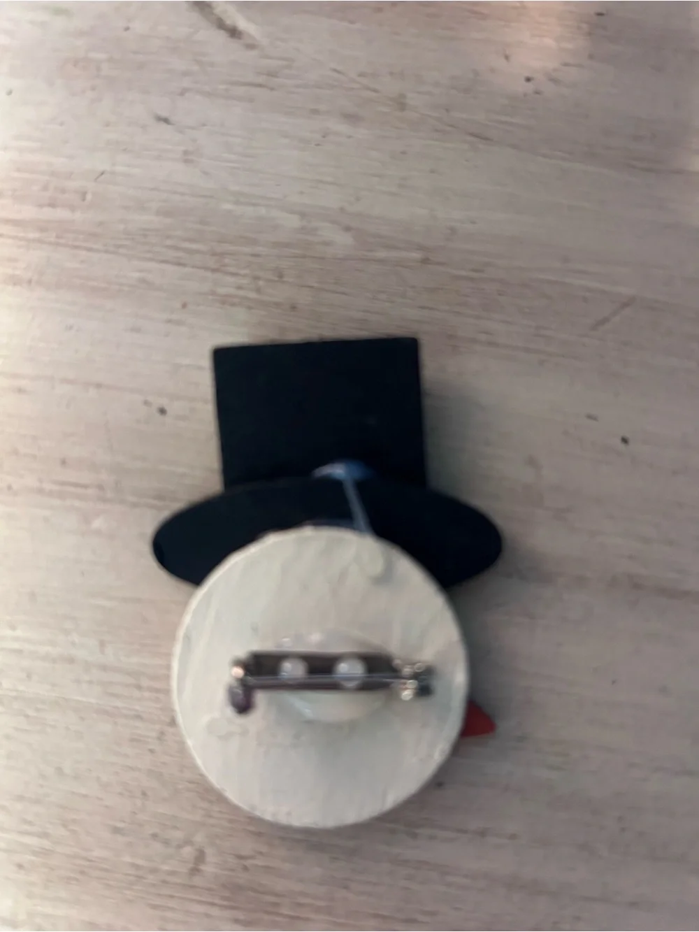 handmade snowman holiday brooch/pin,